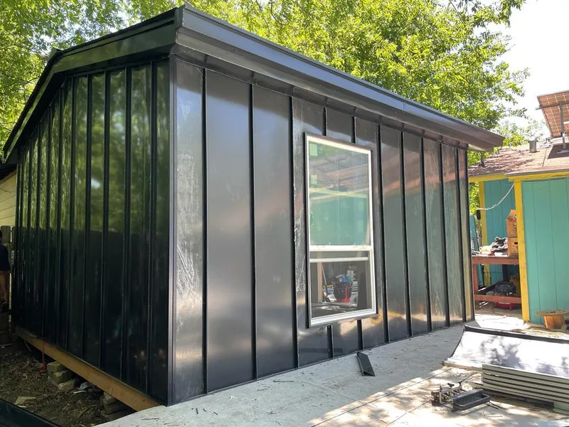 Black standing seam metal wall panels for Metal Roof Installation in Caln